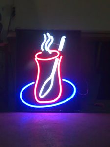 ÇAY TEMALI NEON TABELA